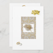 スペインの結婚式招待状「金の指輪とコイン」 招待状 (正面/裏面)