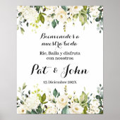 スペインの結婚歓迎サイン ポスター (正面)