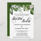 スペインの結婚熱葉帯 招待状 (正面/裏面)