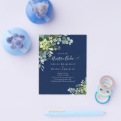 スペインの結婚NUESTRA BODA EUCALYPTUSグリーンリー チラシ (シングル)