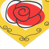 スペインの縁どバラテーブルランナー ショートテーブルランナー (コーナー)