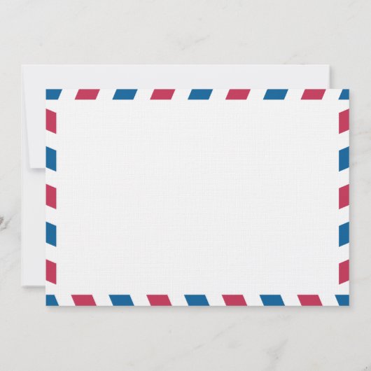 スペインの航空便の結婚式の日付を保存 セーブザデート (裏面)