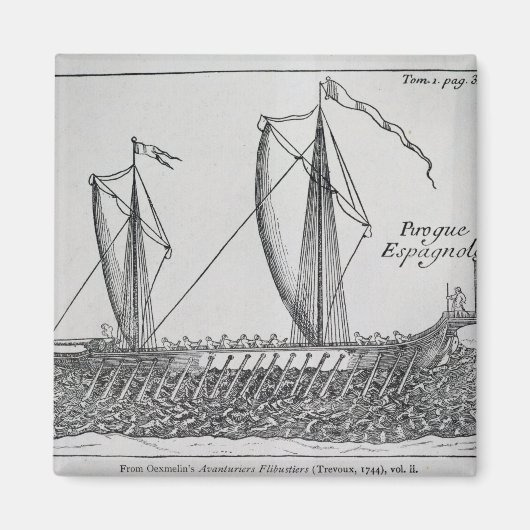 スペインの船 マグネット (正面)