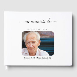 スペインの葬式のゲストブック/メモリアルサインイン ゲストブック