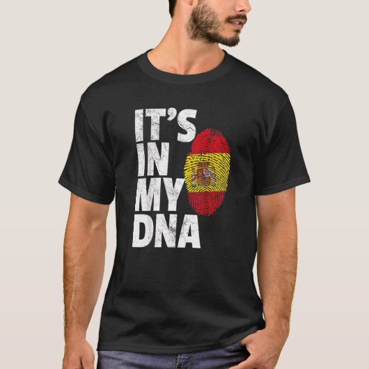 スペインの血統 スペイン国旗 国家の誇り Tシャツ (正面)