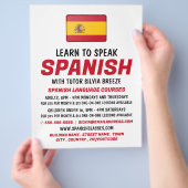 スペインの言語コースペインのスのフラ広告グ チラシ (手)