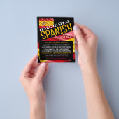 スペインの言語コースペインのスのフラ広告グ チラシ (手)