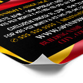 スペインの言語コースペインのスのフラ広告グ ポスター (角)