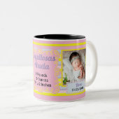 スペインの誇りを持ったAmazer Pink Yellow 2写真 ツートーンマグカップ (正面右)