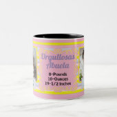 スペインの誇りを持ったAmazer Pink Yellow 2写真 ツートーンマグカップ (中央)