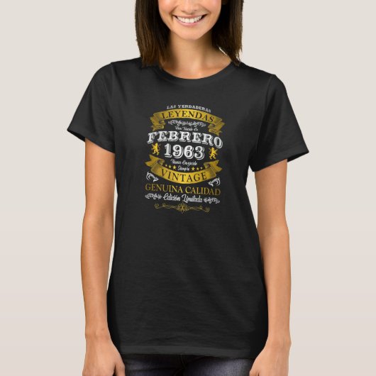 スペインの誕生日の伝説は196生まれ年2月に起こった Tシャツ (正面)