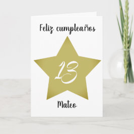 スペインの誕生日カードフェリズ13クンプレアニオス カード