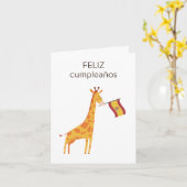 スペインの誕生日カード – feliz cumpleanos カード (黄色い花)