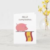 スペインの誕生日カード – feliz cumpleanos カード (黄色い花)