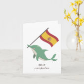 スペインの誕生日カード – feliz cumpleanos カード (黄色い花)