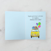 スペインの誕生日レトロFiat 500カード カード (内部)