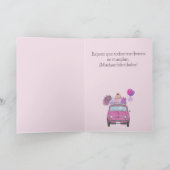 スペインの誕生日レトロFiat 500カード カード (内部)
