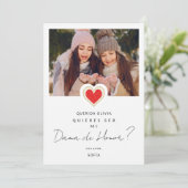 スペインの赤いハート写真ダマデオナークインセアニラ 招待状 (スタンド正面)