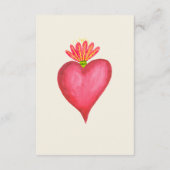 スペインの赤いハート&フラワーメキシカン結婚ズ エンクロージャーカード (裏面)