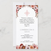 スペインの赤面ピンクの確認ブックマーク サンキューカード (正面)