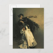 『スペインの踊り手』、「エル・ハレオ」のための習作、1882年 ポストカード (正面/裏面)