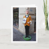 スペインの通り像、バレンシア市、スペイン カード (正面)