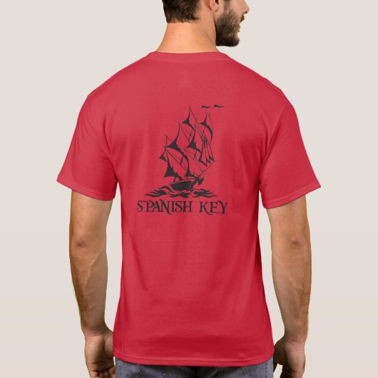 スペインの鍵Tシャツ – ブラックロゴ Tシャツ (裏面)