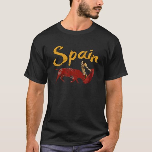 スペインの闘牛場Matador Corrida de Torros スペインの Tシャツ (正面)