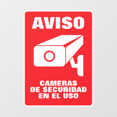 スペインの防犯カメラ警告のポスター ウィンドウサイン (シート)
