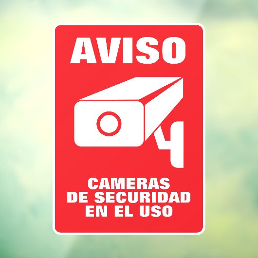 スペインの防犯カメラ警告のポスター ウィンドウサイン (シート3)