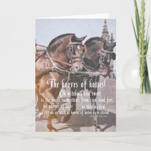 スペインの馬 グリーティングカード サンキューカード (正面)