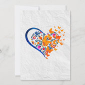 スペインの,カラフルフローラハート結婚ス 招待状 (裏面)