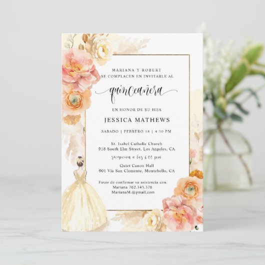 スペインの,チャエレガントンパーニュフローラキンセアニラ 招待状 (スタンド正面)