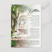 スペインの、ハシエンダとホワイトドーヴ・メキシコ結婚ニア エンクロージャーカード (正面)