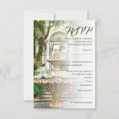 スペインの、ハシエンダとホワイトドーヴ・メキシコ結婚ニア 出欠カード (正面)