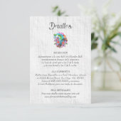 スペインの,ハートメ素朴キシコ結婚詳細 出欠カード (スタンド正面)