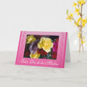 スペインの:マザーズデイバラ カード (黄色い花)