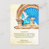 スペインの、手絵を描水の色の結婚詳細 エンクロージャーカード (裏面)