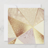 スペインの,金ゴールドエレガントシャンパンフローラキンセアニラ 招待状 (裏面)