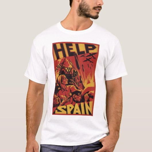 スペインの(1937年の) _Propagandaポスターを救済して下さい Tシャツ (正面)