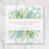 スペインのBautizo Greeneryとブルーグリーンウォーターのカラー フェイバータグ (裏面)