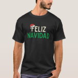 スペインのChristmas Feliz Navidad Santa Hatおもしろいメシ Tシャツ<br><div class="desc">スペインのChristmas Feliz Navidad Santa Hatおもしろいメシ</div>