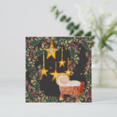 スペインのChristmas Navidadフローラグリーティングカード カード (スタンド正面)