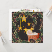 スペインのChristmas Navidadフローラグリーティングカード カード (正面/裏面インサイチュ)