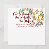 スペインのChristmas Navidadフローラグリーティングカード カード (裏面)