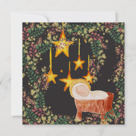 スペインのChristmas Navidadフローラグリーティングカード カード