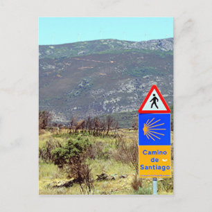 スペインのEl Camino de Santiago de Compostera徴候 ポストカード