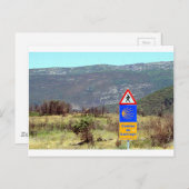 スペインのEl Camino de Santiago de Compostera徴候 ポストカード (正面/裏面)