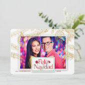 スペインのFeliz Navidadの金ゴールド写真 シーズンカード (スタンド正面)