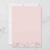 スペインのFirst Communion Pink and Mintフローラ 招待状 (裏面)